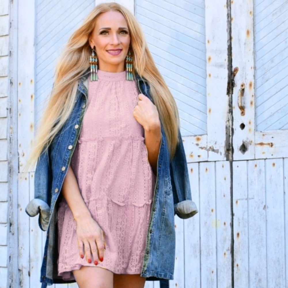 BABYDOLL DRESS Pink - Picture 3 of 6